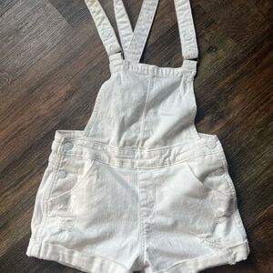 Denizen from Levi's White Overall Shorts Casual Denim